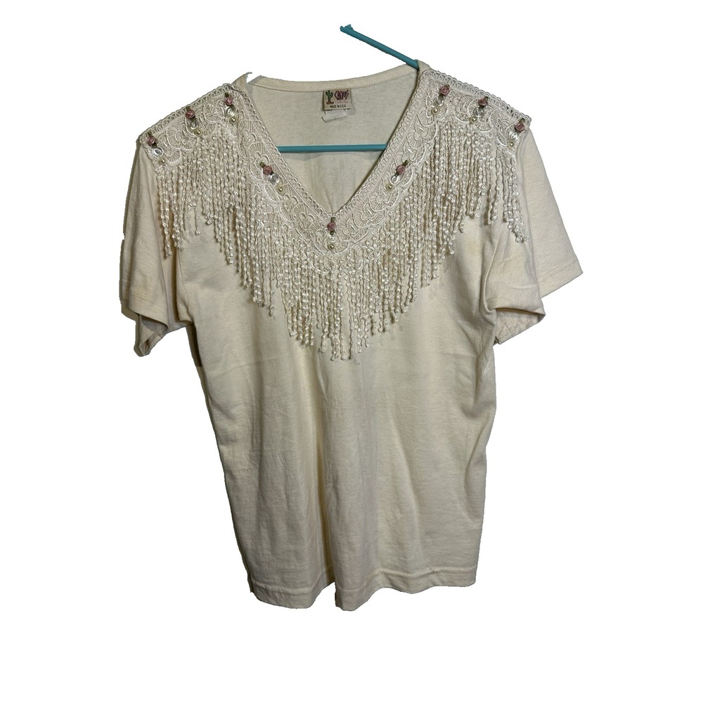 cactus womens vintage short sleeve shirt size medium